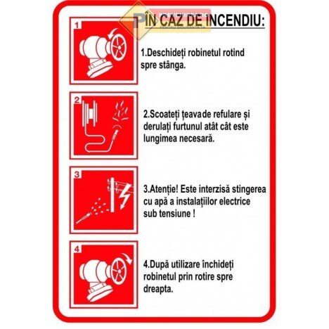 Indicatoare in caz de incendiu si salvare